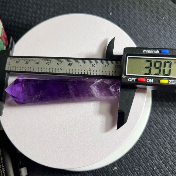 Amethyst Crystal Scepter Meditation Wand with Unique Fingerprint Inclusions (2) - Picture 12 of 13